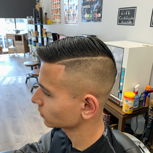 Clean fade haircut styling