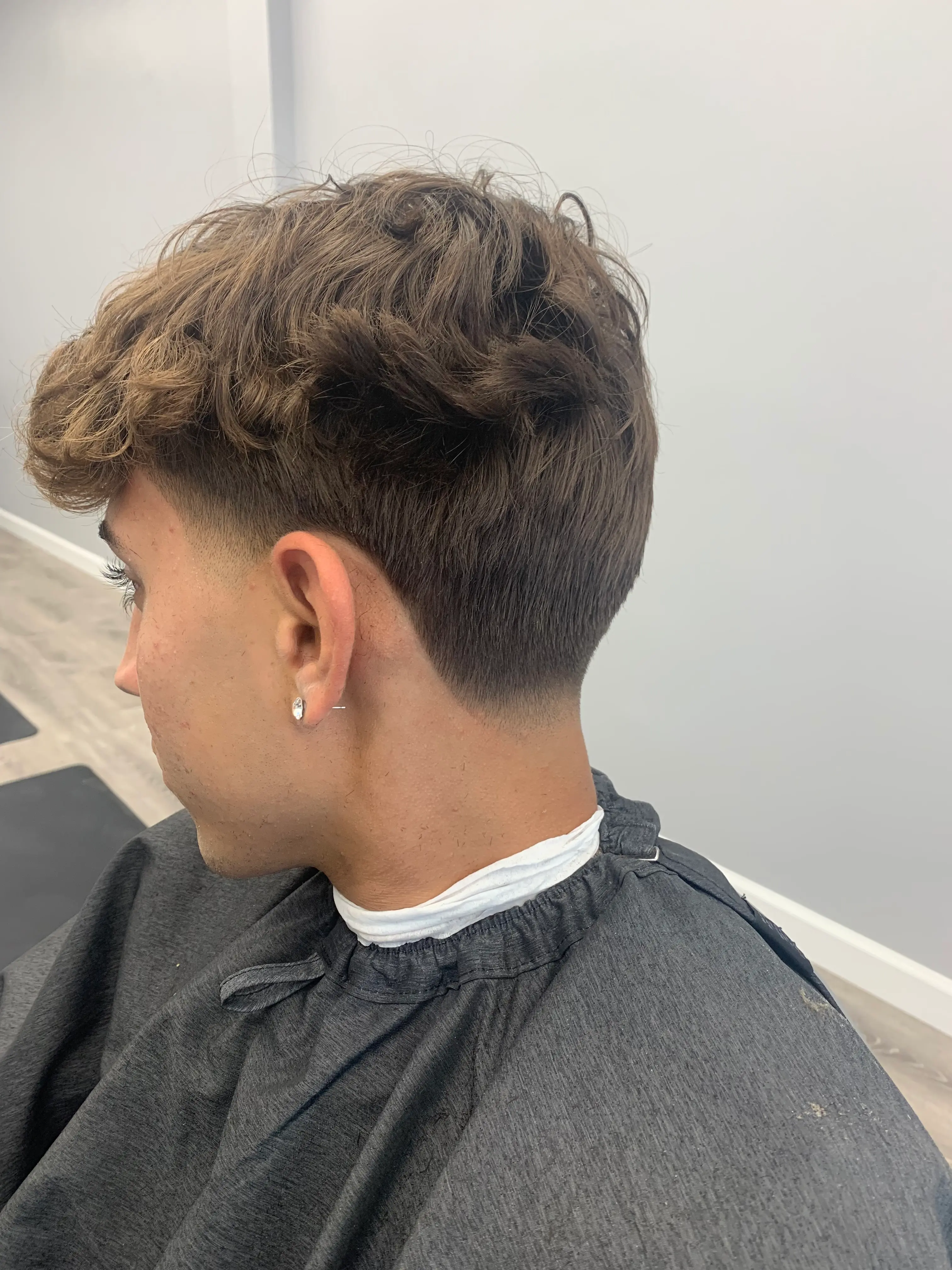 Styled men's hair cut
